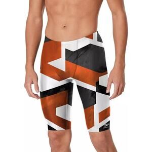 NEW Speedo Orange  Glimmer Jammer Swimsuit Youth Size 24